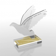 Brieftaubenpokal 3d-Rendering